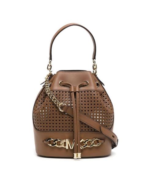 michael michael kors brown leather bucket style ap 1301|Audrey Medium Leather Bucket Bag .